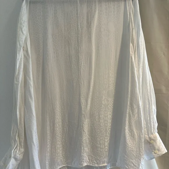 Roberto Cavalli White Blouse with Textured Design - Picture 6 of 6